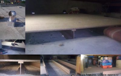 Foukaná izolace ploché střechy a vytvoření podlahy pro úložný prostor | Opava – Kylešovice