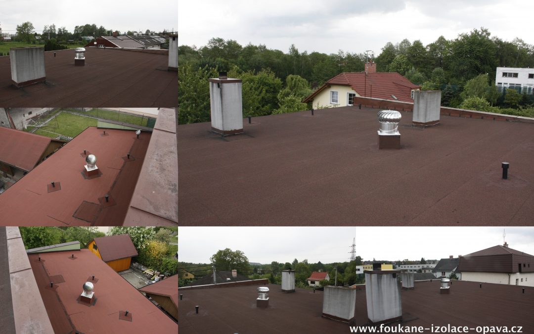 Foukaná izolace ploché dvouplášťové střechy včetně odvětrání | Ostrava